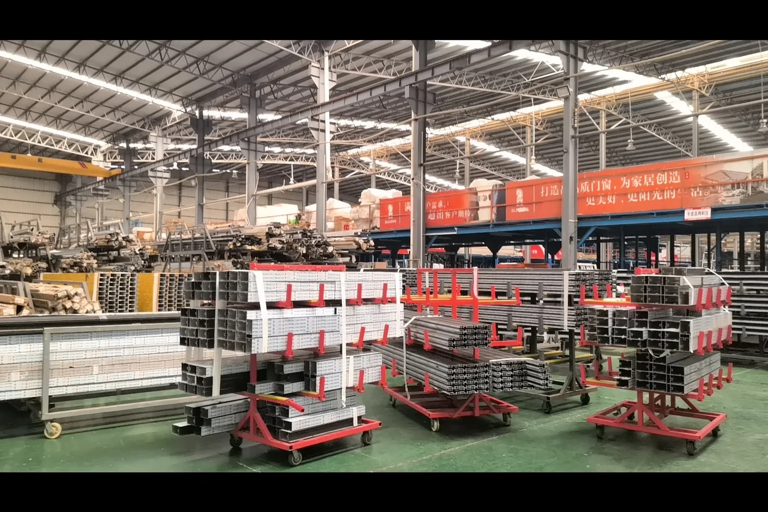 Building products staged and checked before project packing