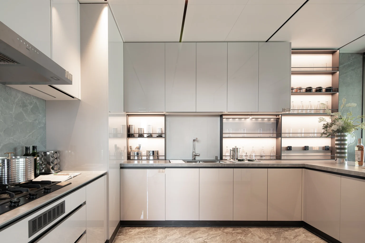 Completed custom kitchen in a United States private residence